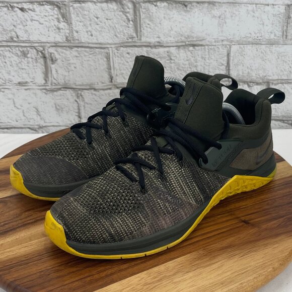 Nike Metcon Flyknit 3 Sequoia AQ8022-300 Mens 10.5 Bright Citron Shoes (Read) main image 10
